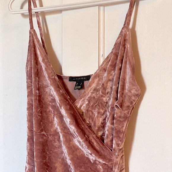 Crushed Velvet Asymmetrical Dress - Picture 3 of 4